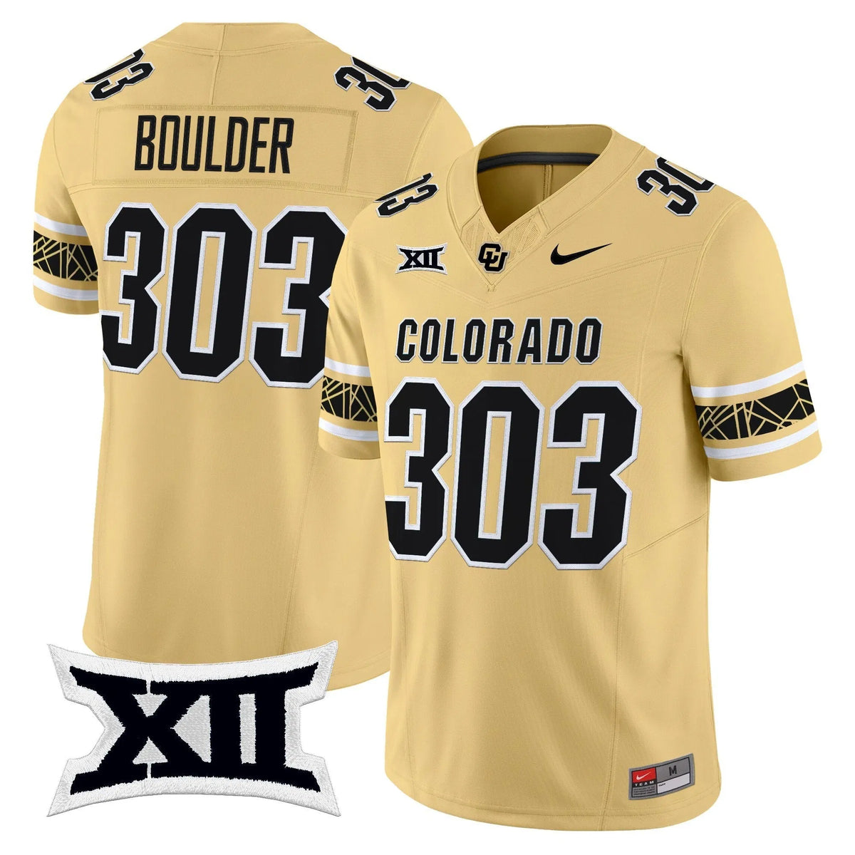 Personalized CU 2026 Vapor Limited Jersey V2 - Stitched - Gold / Boulder 303 Stitched