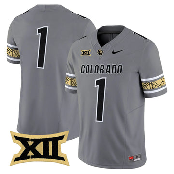 Personalized CU 2026 Vapor Limited Jersey V2 - Stitched - Gray / #1 Team Stitched