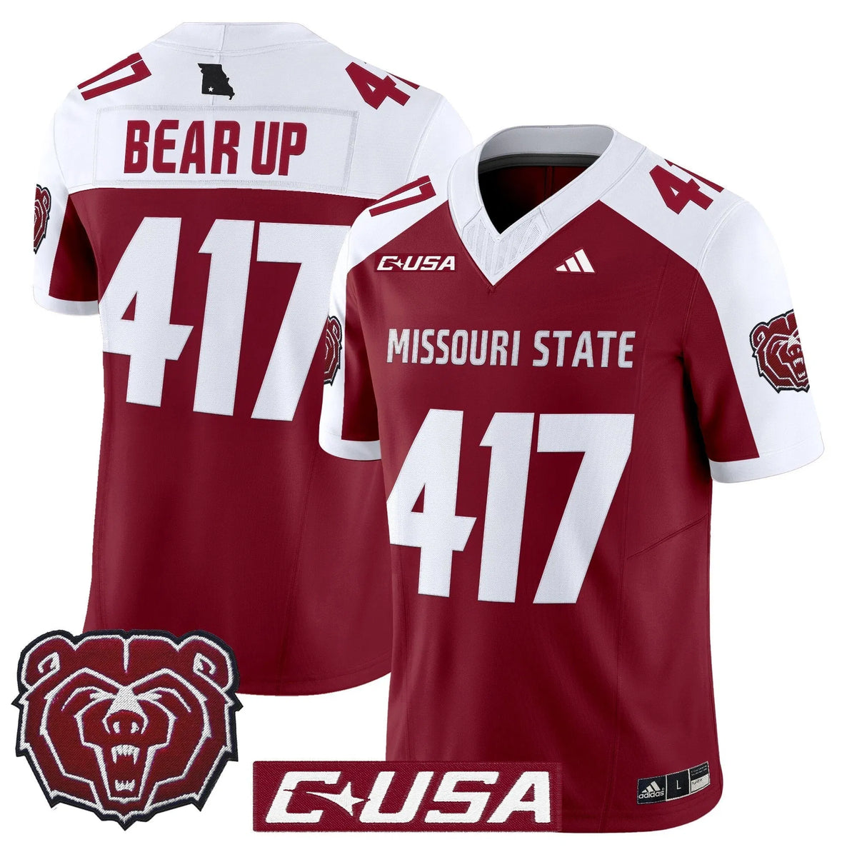 Personalized MSB 2026 Vapor Limited Jersey - Maroon Alternate / Bear Up 417 Stitched