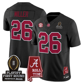 Personalized BAMA 2026 Playoff First Round Vapor Limited Jersey - Black / Jam Miller Stitched