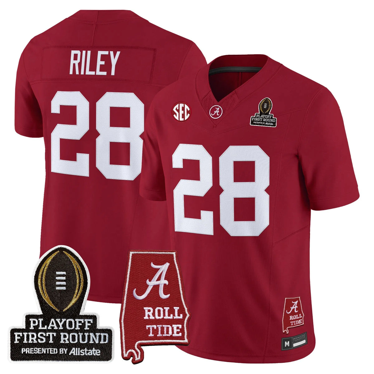 Personalized BAMA 2026 Playoff First Round Vapor Limited Jersey - Crimson / Kevin Riley Stitched