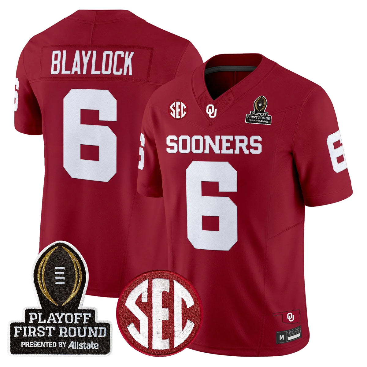 Personalized OU 2026 Playoff First Round Vapor Limited Jersey - Crimson / Tory Blaylock Stitched