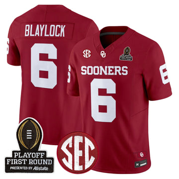 Personalized OU 2026 Playoff First Round Vapor Limited Jersey - Crimson / Tory Blaylock Stitched