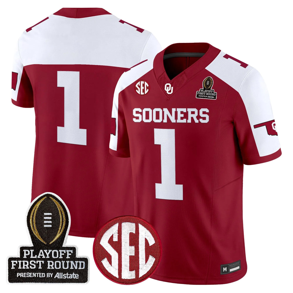 Personalized OU 2026 Playoff First Round Vapor Limited Jersey - Alternate / #1 Team Stitched