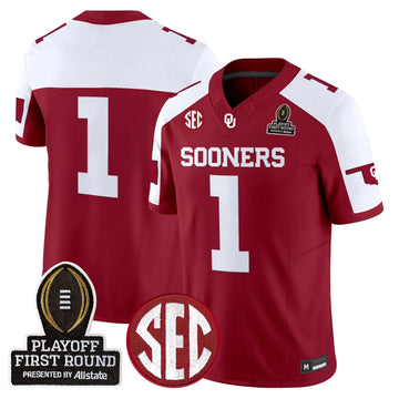 Personalized OU 2026 Playoff First Round Vapor Limited Jersey - Alternate / #1 Team Stitched