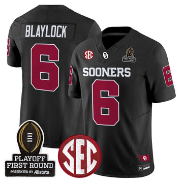 Personalized OU 2026 Playoff First Round Vapor Limited Jersey - Black / Tory Blaylock Stitched