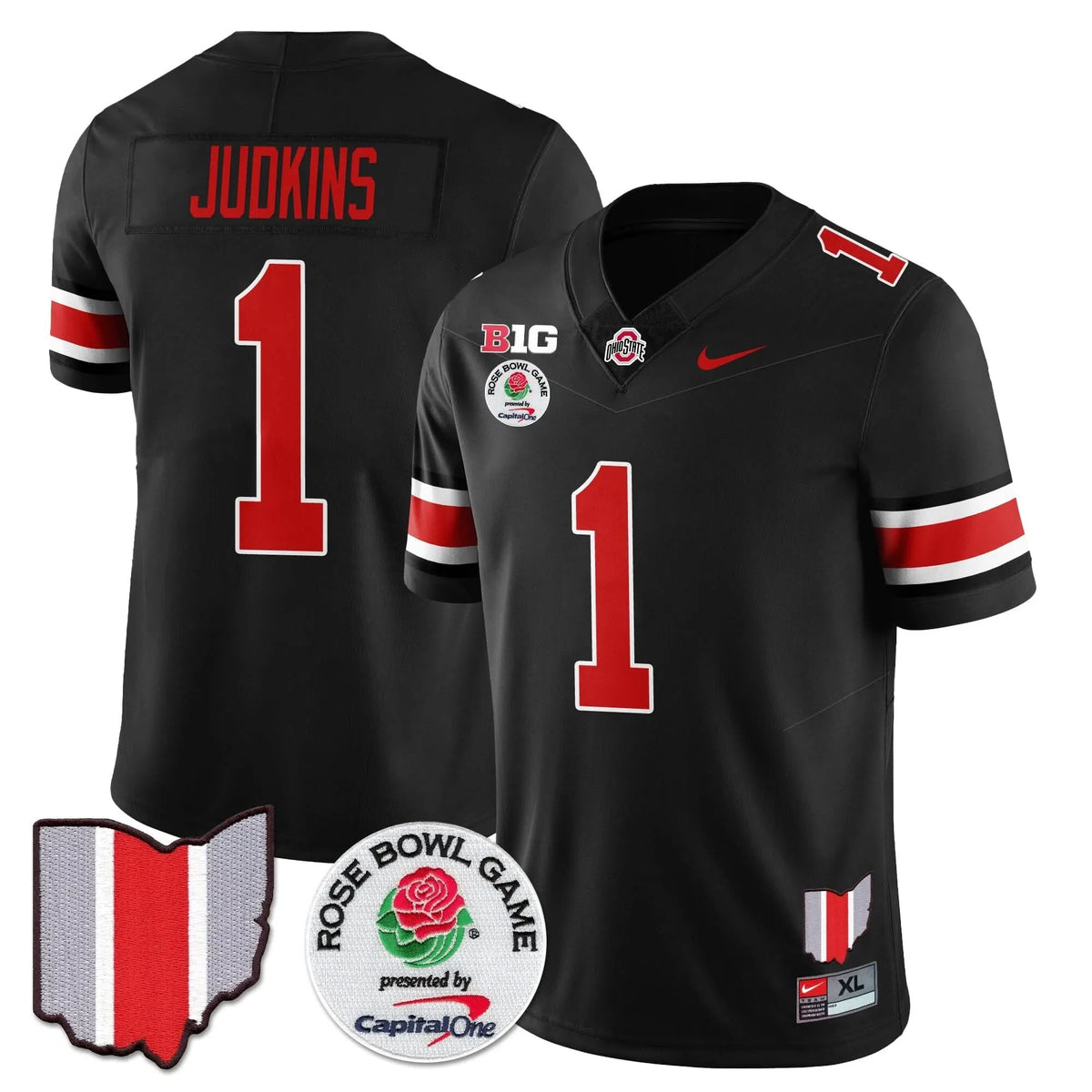 Personalized OSB 2026 Rose Bowl Vapor Limited Jersey - Black / Quinshon Judkins - 1 Stitched