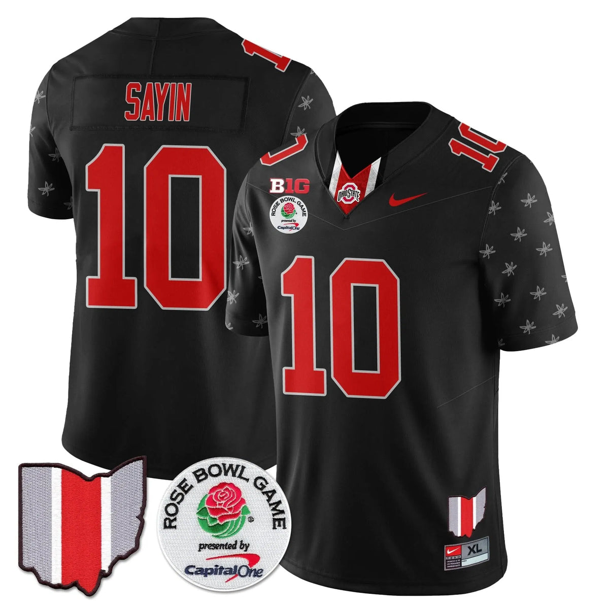 Personalized OSB 2026 Rose Bowl Vapor Limited Jersey - Black Limited / Julian Sayin - 10 Stitched