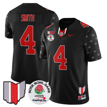 Personalized OSB 2026 Rose Bowl Vapor Limited Jersey - Black Limited / Jeremiah Smith - 4 Stitched