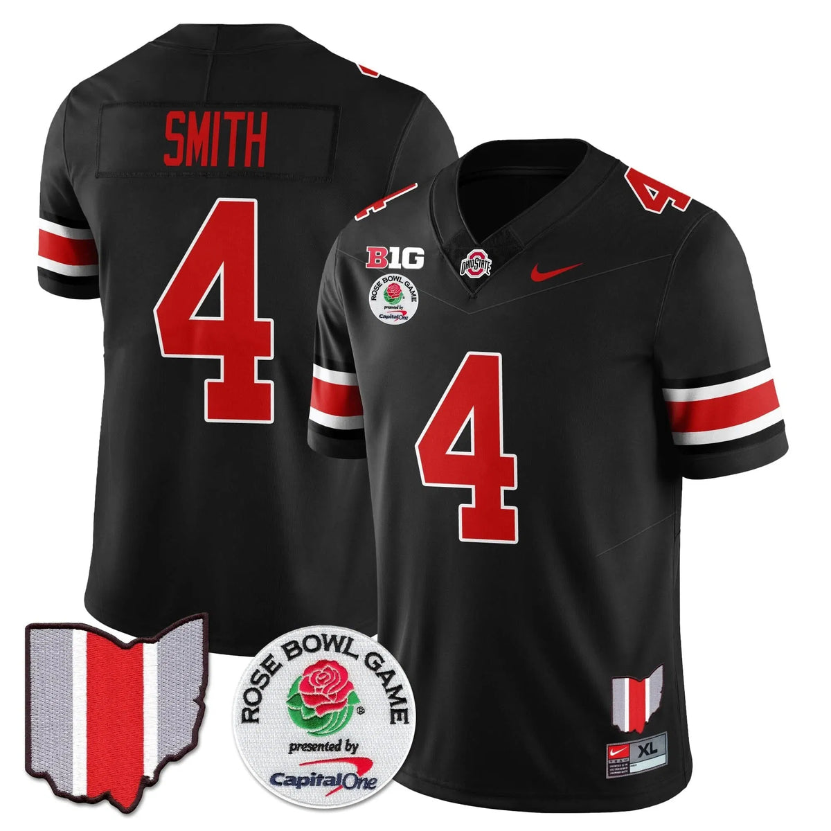 Personalized OSB 2026 Rose Bowl Vapor Limited Jersey - Black / Jeremiah Smith - 4 Stitched