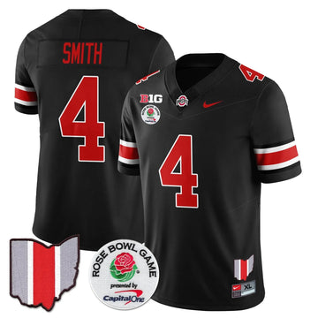 Personalized OSB 2026 Rose Bowl Vapor Limited Jersey - Black / Jeremiah Smith - 4 Stitched