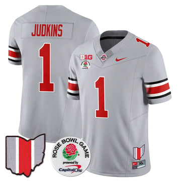 Personalized OSB 2026 Rose Bowl Vapor Limited Jersey - Gray / Quinshon Judkins - 1 Stitched