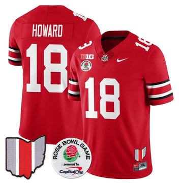 Personalized OSB 2026 Rose Bowl Vapor Limited Jersey - Scarlet / Will Howard - 18 Stitched