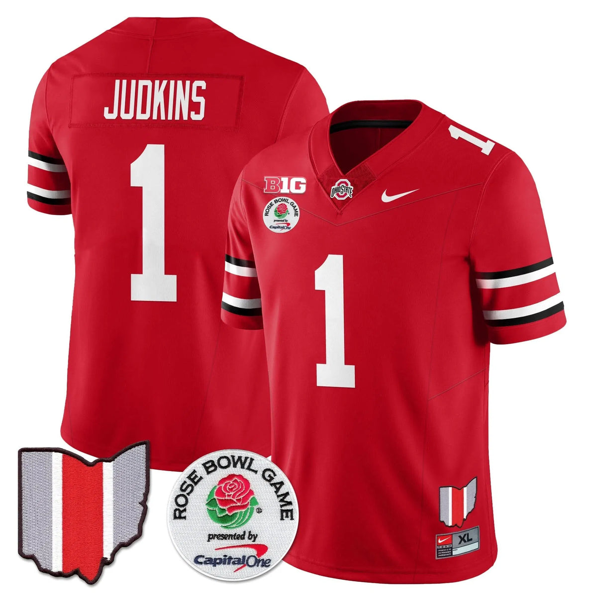 Personalized OSB 2026 Rose Bowl Vapor Limited Jersey - Scarlet / Quinshon Judkins - 1 Stitched