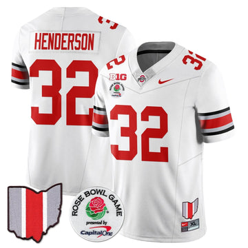 Personalized OSB 2026 Rose Bowl Vapor Limited Jersey - White / TreVeyon Henderson - 32 Stitched