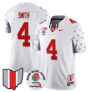 Personalized OSB 2026 Rose Bowl Vapor Limited Jersey - White Limited / Jeremiah Smith - 4 Stitched