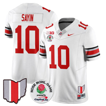 Personalized OSB 2026 Rose Bowl Vapor Limited Jersey - White / Julian Sayin - 10 Stitched