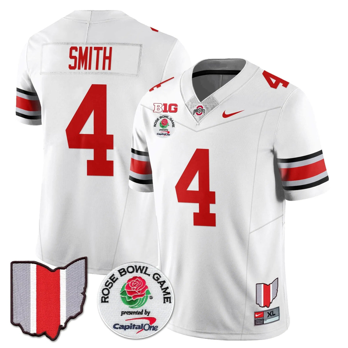 Personalized OSB 2026 Rose Bowl Vapor Limited Jersey - White / Jeremiah Smith - 4 Stitched