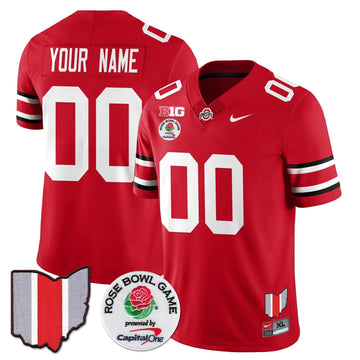 Personalized OSB 2026 Rose Bowl Vapor Limited Custom Jersey - Red Stitched