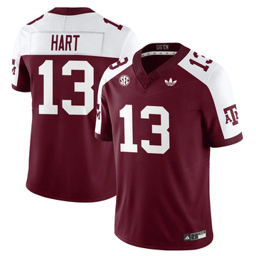 Personalized Aggies Football 1975 Throwback Jersey - Maroon Alternate / Brady Hart - 13 Stitched