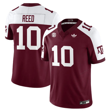Personalized Aggies Football 1975 Throwback Jersey - Maroon Alternate / Marcel Reed - 10 Stitched