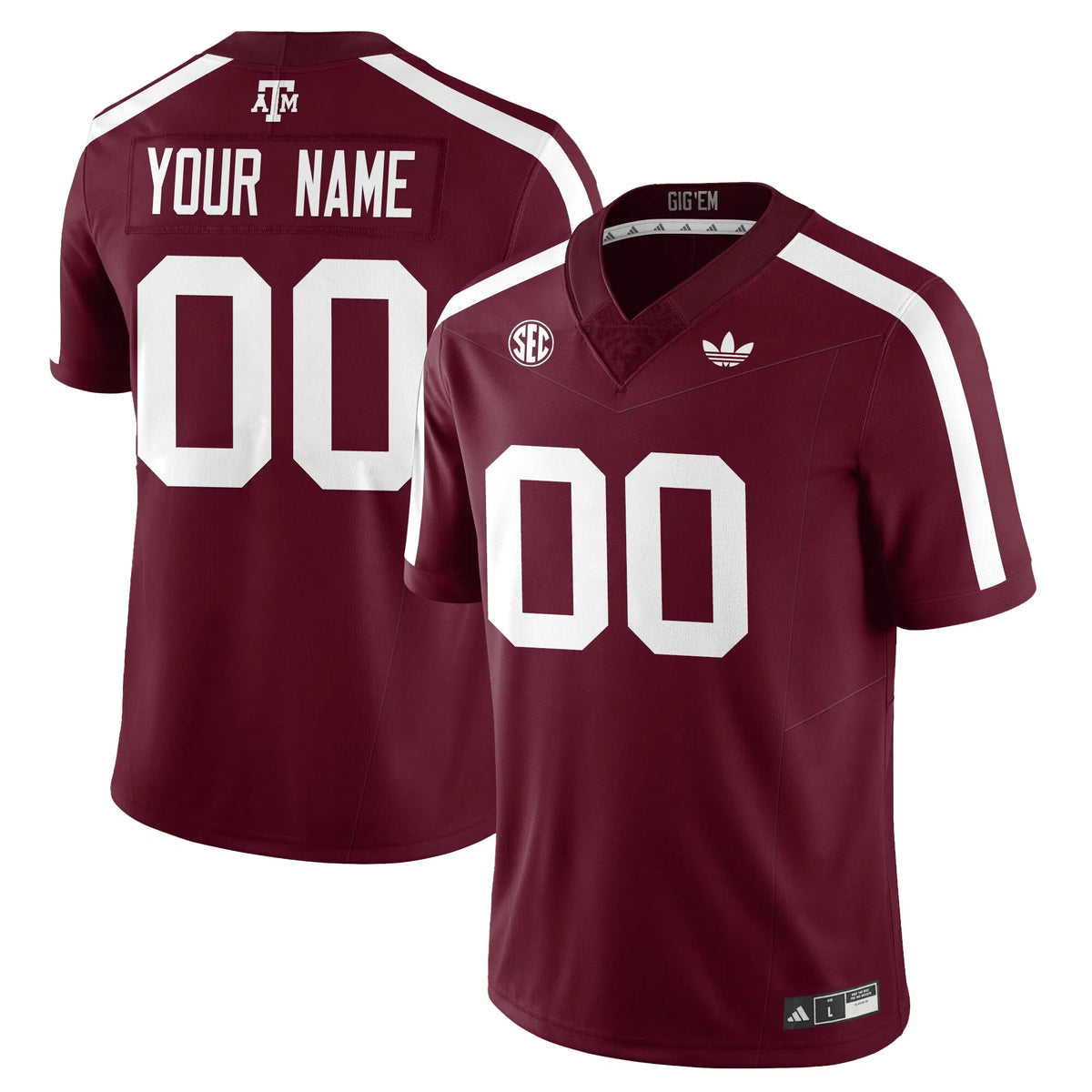 Personalized Aggies Football 1975 Throwback Custom Jersey - Maroon Stitched
