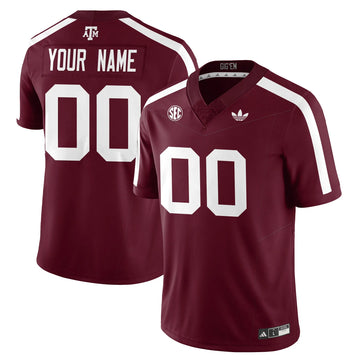 Personalized Aggies Football 1975 Throwback Custom Jersey - Maroon Stitched