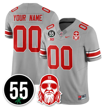 Personalized Custom OSU Vapor Limited Jersey - Nick Mangold Patch - Gray Stitched