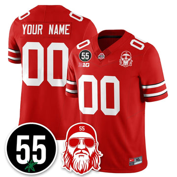 Personalized Custom OSU Vapor Limited Jersey - Nick Mangold Patch - Red Stitched