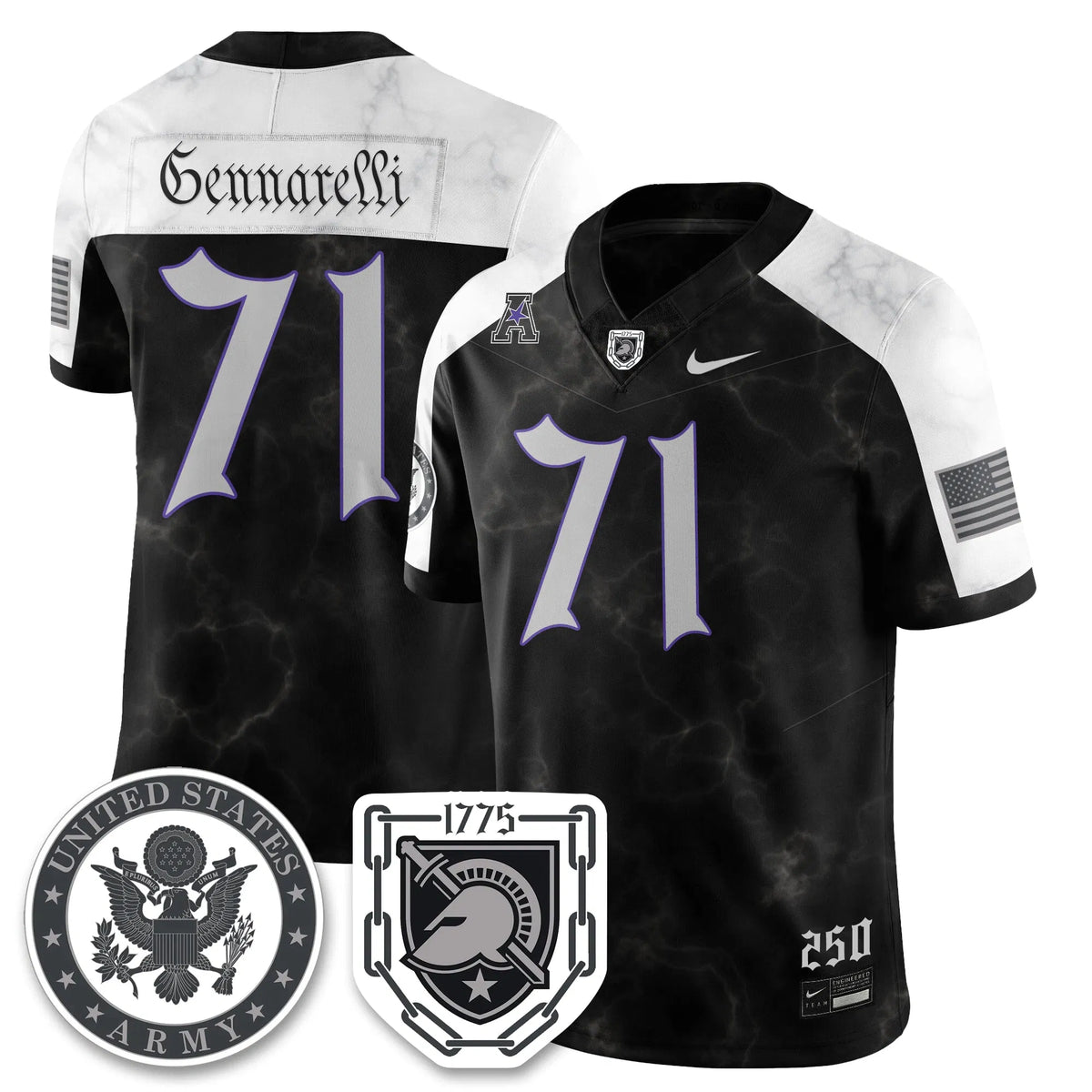 Personalized ABK Vapor Limited Jersey - 250 Years of Service and Sacrifice - Paolo Gennarelli - 71 / Alternate Stitched