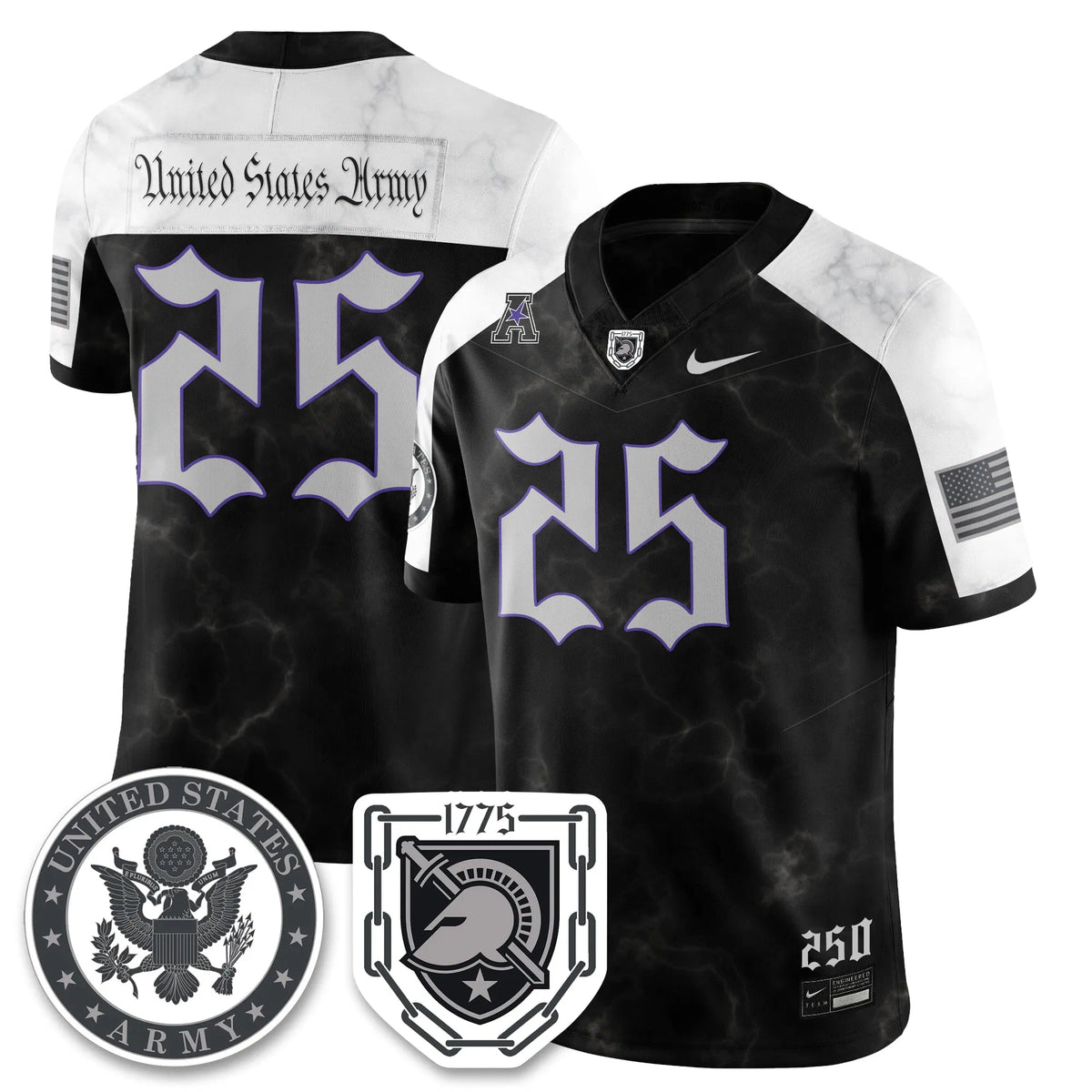 Personalized ABK Vapor Limited Jersey - 250 Years of Service and Sacrifice - United States Army - 25 / Alternate Stitched