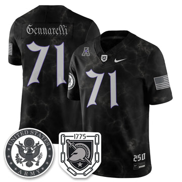 Personalized ABK Vapor Limited Jersey - 250 Years of Service and Sacrifice - Paolo Gennarelli - 71 / Black Stitched