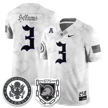 Personalized ABK Vapor Limited Jersey - 250 Years of Service and Sacrifice - Cale Hellums - 3 / White Stitched