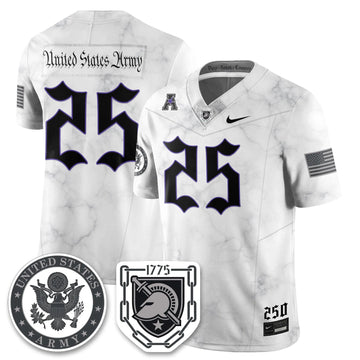 Personalized ABK Vapor Limited Jersey - 250 Years of Service and Sacrifice - United States Army - 25 / White Stitched