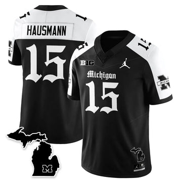 Personalized MICH Gothic Vapor Limited Football Jersey - Alternate / Ernest Hausmann - 15 Stitched