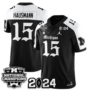 Personalized MICH Gothic 2023 National Champions Vapor Limited Football Jersey - Alternate / Ernest Hausmann - 15 Stitched