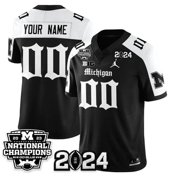 Personalized Custom MICH Gothic 2023 National Champions Vapor Limited Football Jersey - Alternate Stitched