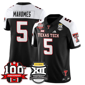 Personalized TTU Vapor Limited Jersey - Edward Jones Champions - Black Alternate / Patrick Mahomes - 5 Stitched