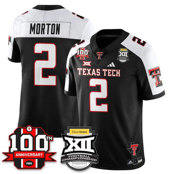 Personalized TTU Vapor Limited Jersey - Edward Jones Champions - Black Alternate / Behren Morton - 2 Stitched
