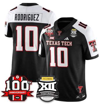 Personalized TTU Vapor Limited Jersey - Edward Jones Champions - Black Alternate / Jacob Rodriguez - 10 Stitched