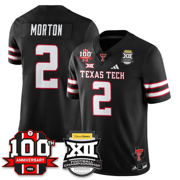 Personalized TTU Vapor Limited Jersey - Edward Jones Champions - Black / Behren Morton - 2 Stitched