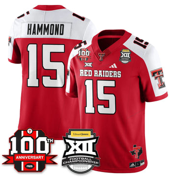 Personalized TTU Vapor Limited Jersey - Edward Jones Champions - Red Alternate / Will Hammond - 15 Stitched