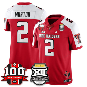 Personalized TTU Vapor Limited Jersey - Edward Jones Champions - Red Alternate / Behren Morton - 2 Stitched