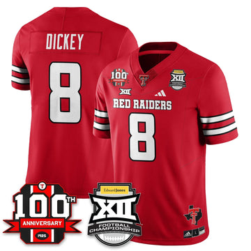 Personalized TTU Vapor Limited Jersey - Edward Jones Champions - Red / Cameron Dickey- 8 Stitched