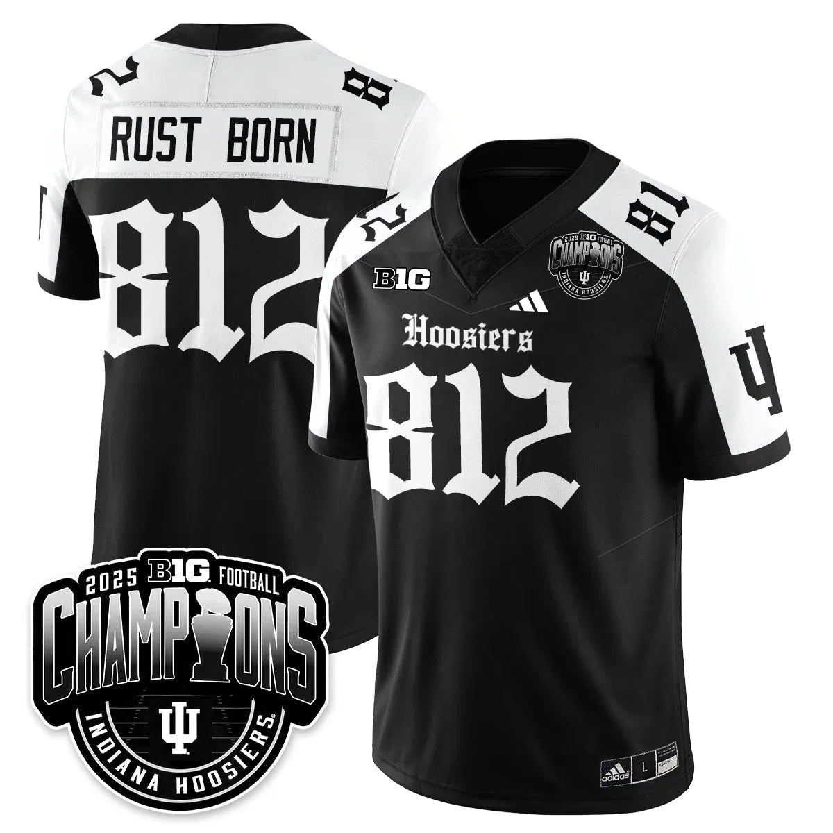 Personalized IND Gothic Vapor Limited Football Jersey - Big 10 Champions - Alternate / Rust Born - 812 Stitched
