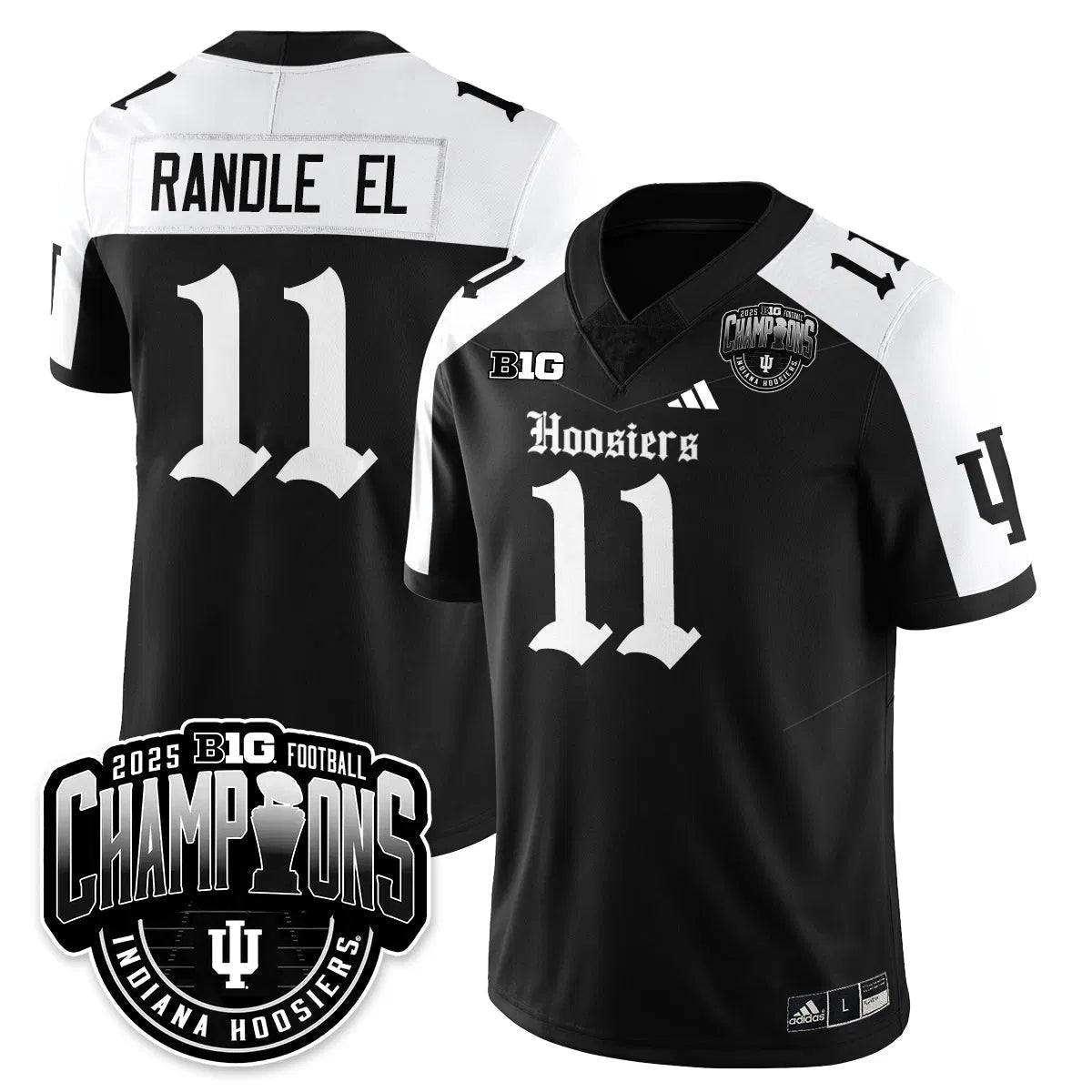 Personalized IND Gothic Vapor Limited Football Jersey - Big 10 Champions - Alternate / Randle El - 11 Stitched