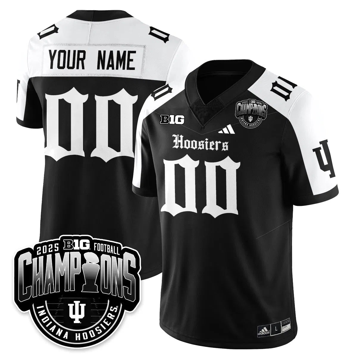 Personalized IND Gothic Vapor Limited Football Custom Jersey - Big 10 Champions - Alternate Stitched