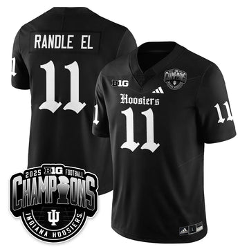 Personalized IND Gothic Vapor Limited Football Jersey - Big 10 Champions - Black / Randle El - 11 Stitched