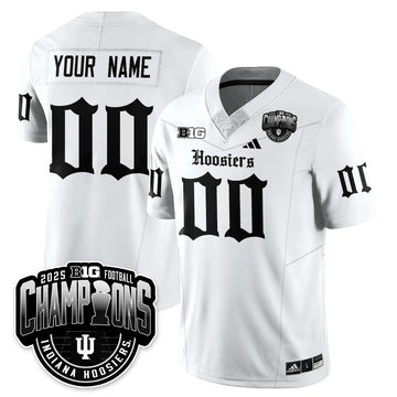 Personalized IND Gothic Vapor Limited Football Custom Jersey - Big 10 Champions - White Stitched