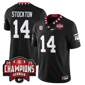 Personalized UGA Vapor Limited Jersey - SEC Football Champions - Black / Gunner Stockton - 14 Stitched